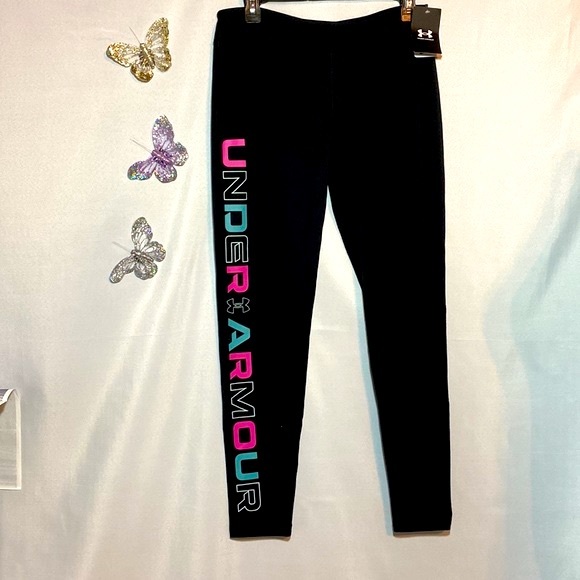 Under Armour Other - Under Armour Girls Wordmark Leggings ~ Black ~ XL ~ NWT